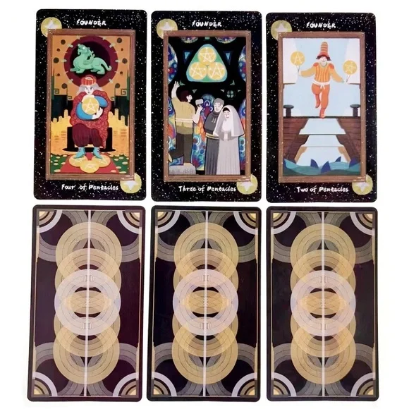 Founder Tarot Deck Combo of Modern & Classic - 78 Cards QRCode PDF Guidebook NIP